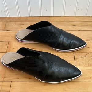 ALL BLACK slip on mules size 8.5